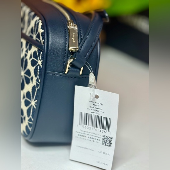 🆕KATE SPADE Blue and Cream Floral Crossbody Bag - Picture 7 of 17